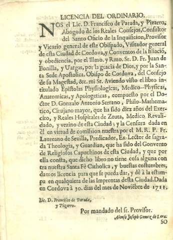 Licencia del ordinario