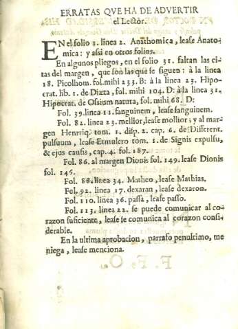 Erratas qve ha de advertir