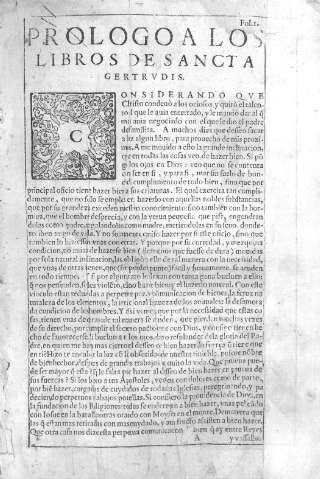 Prologo a los Libros de Sancta Gertrvdis