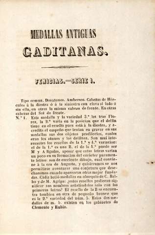 Medallas antiguas gaditanas