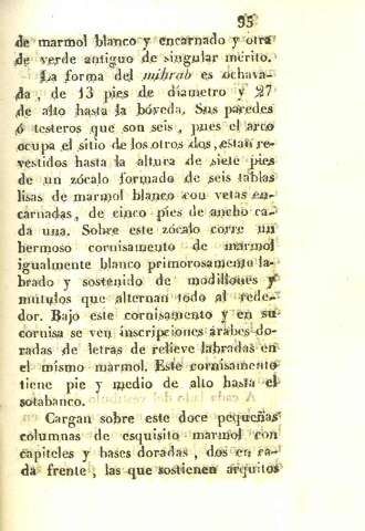 La forma del minrab es ochavada...