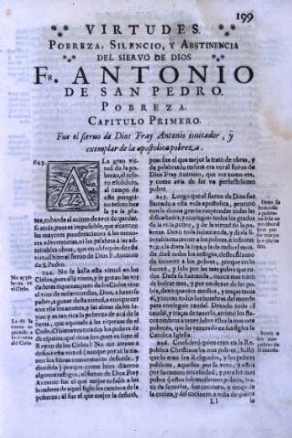 Virtudes. Pobreza, Silencio, y Abstinencia...Capitulo Primero