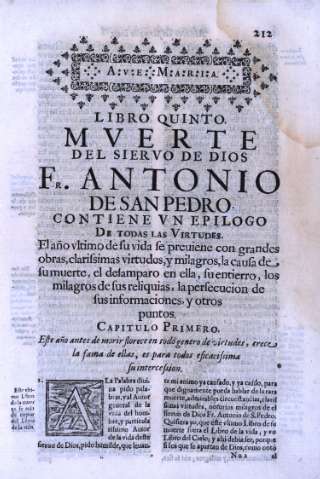 Libro Quinto. Muerte del siervo de Dios. Capitulo Primero