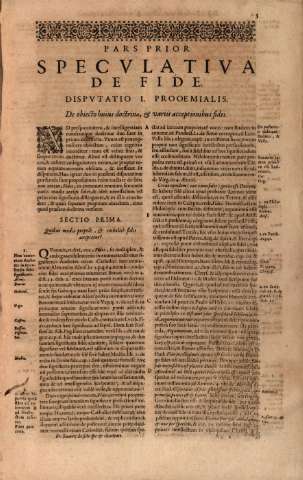Pars Prior. Specvlativa de Fide...