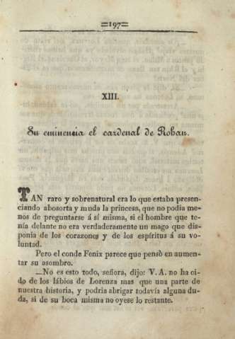 XIII. Su eminencia el cardenal de Rohan