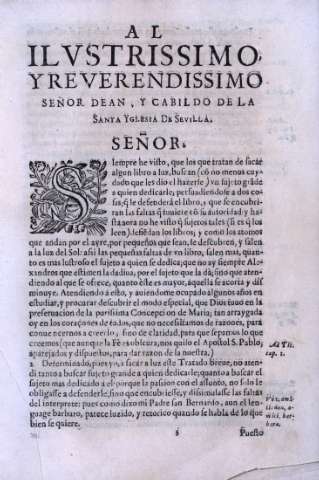 Al Ilvstrissimo y Reverendissimo Señor Dean, y Cabildo de la Santa Iglesia de Sevilla