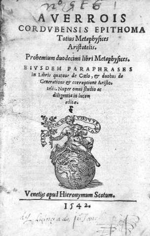 Averrois cordubensis epithoma Totius Metaphysices Aristotelis...