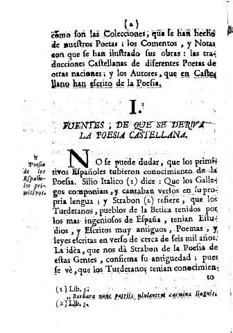 I. Fuentes, de que se deriva la poesía castellana