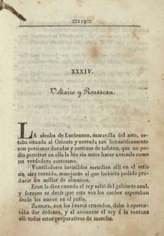 XXXIV. Volatire y Rousseau