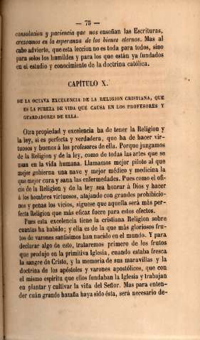 Capítulo X. De la octava excelencia de la religion cristiana, que es la fuerza de vida que causa en los profesores y guardadores de ella