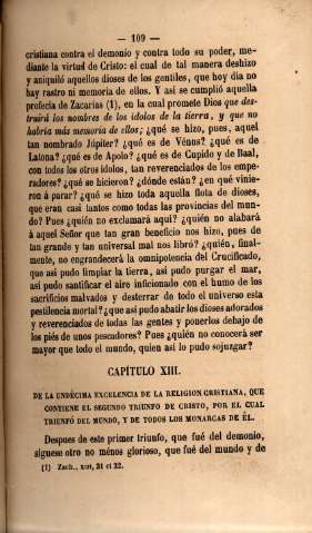 Capítulo XIII. De la undécima excelencia de la religion cristiana, que contiene el segundo triunfo de Cristo ...