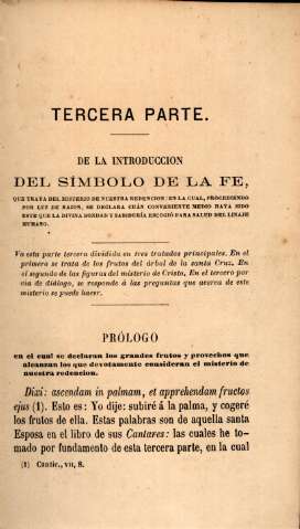 Tercera parte. Prólogo