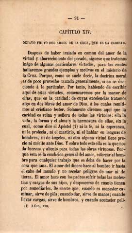 Capítulo XIV. Octavo fruto del árbol de la cruz, que es la caridad