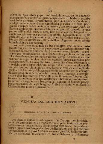 Venida de los romanos. Guerra con los cartagineses