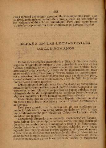 España en las luchas civiles de los romanos