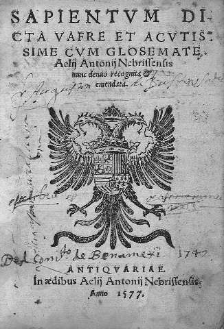 Sapientum dicta vafre et acustissime cum...