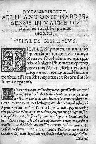 Liber primus. Dicta sapientum