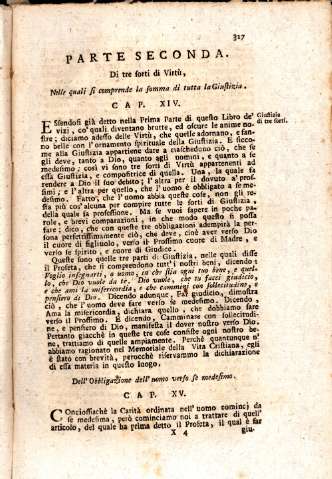 Parte seconda. Di tre forti di Virtù, nelle quali si comprende la fomma di tutta la Giustizia