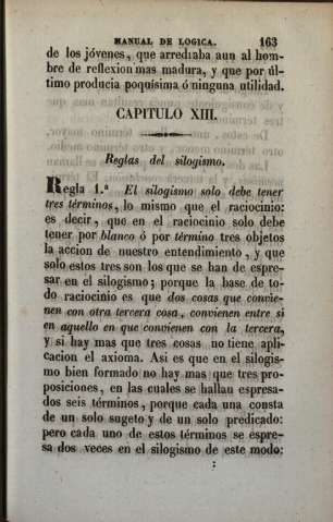 Capitulo XIII. Reglas del silogismo