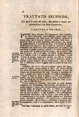 Trattato secondo, Nel quale si parla del modo, che abbiam a tenere per apparecchiarci alla Santa Comunione