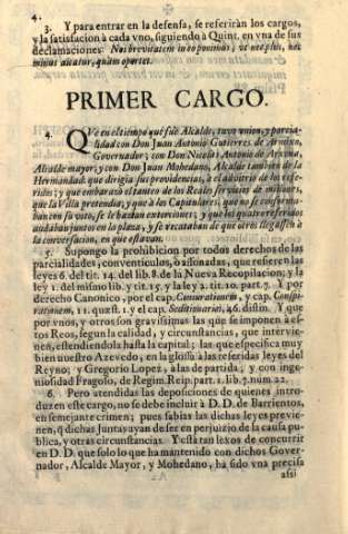 Primer cargo