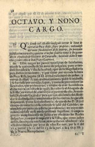 Octavo, y Nono Cargo