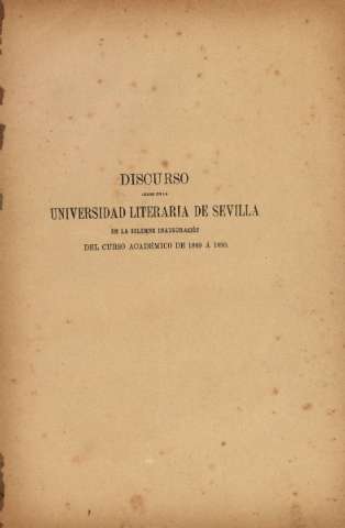 Discurso leído en la Universidad Literaria de Sevilla en la solemne inaguración...