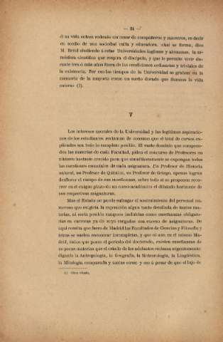 V. Los intereses morales de la Universidad...