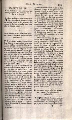 Capitulo IV. De las tentaciones mas communes que suelen fatigar à las personas que se dán à la oracion