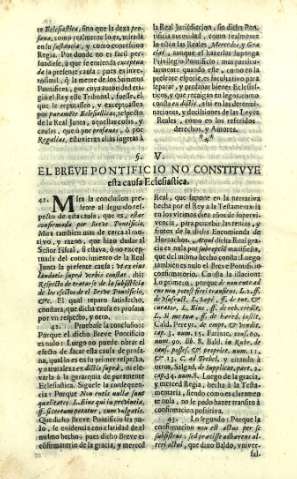 S.V. El breve pontificio no constitvye...