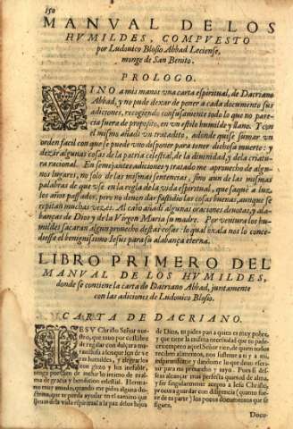 Manval de los Hvmildes...Libro Primero