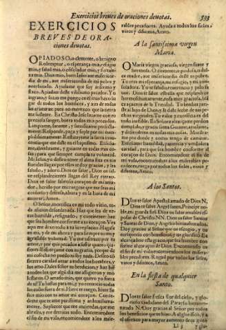 Exercicios breves de oraciones deuotas
