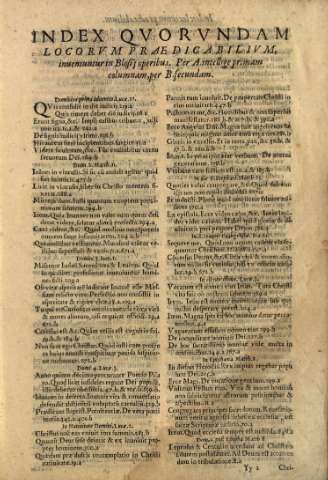 Index Qvorvndam Locorvm Praedicabilivm...