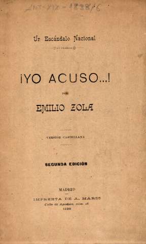 ¡Yo acuso...! por Emilio Zola
