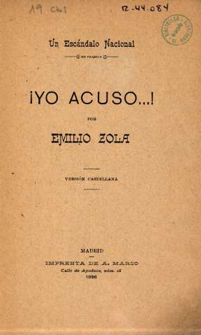 ¡Yo acuso...! por Emilio Zola