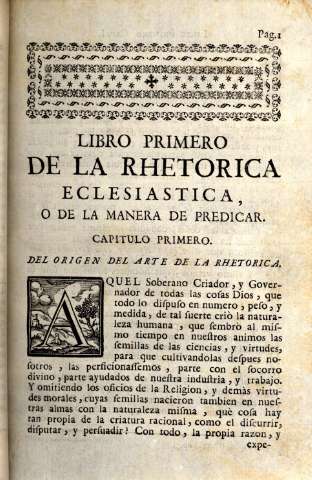 Libro primero de la rhetorica eclesiastica, o de la manera de predicar