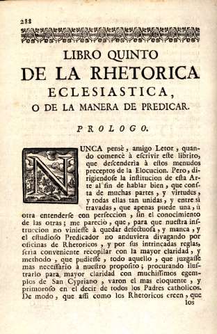 Libro quinto de la rhetorica eclesiastica, o de la manera de predicar