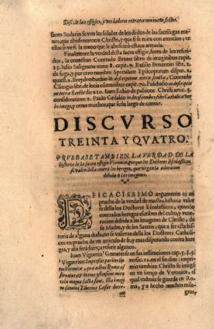 Discvrso Treinta y Qvatro
