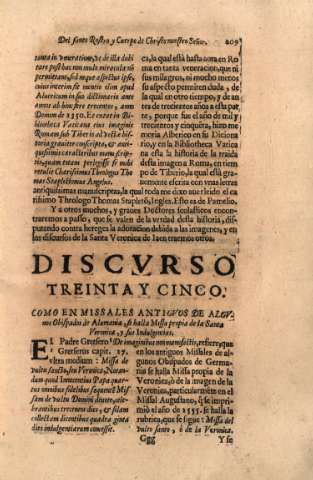 Discvrso Treinta y Cinco