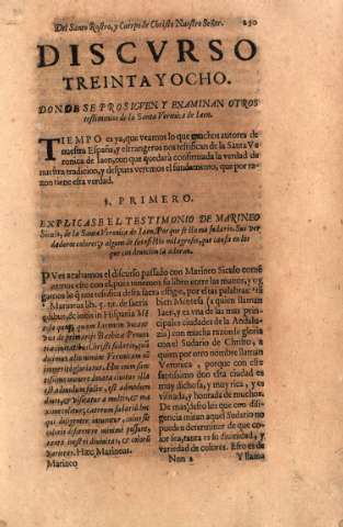 Discvrso Treinta y Ocho