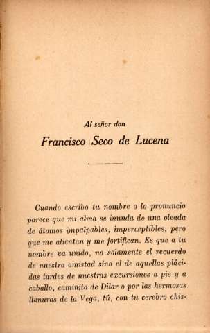 Al señor don Francisco Seco de Lucena