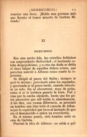 XI. Decepciones