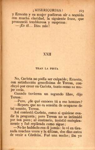 XXII. Tras la pista