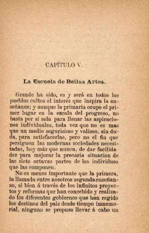 Capítulo V. La Escuela de Bellas Artes