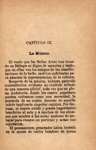 Capítulo IX. La Música