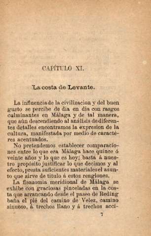 Capítulo XI. La costa de Levante