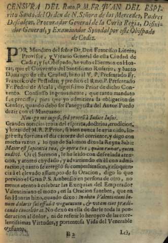 Censvra del Rmo P. M. Fr. Jvan del Espiritu Santo...