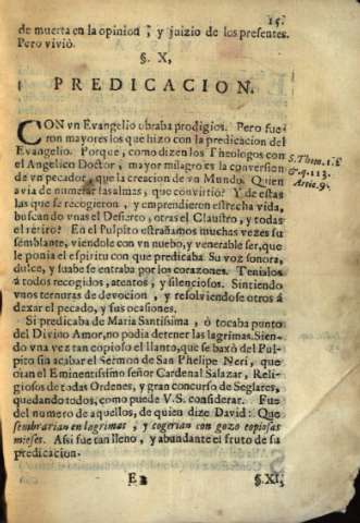 S. X. Predicacion