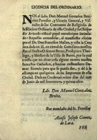 Licencia del Ordinario