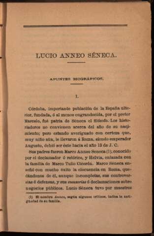 Lucio Anneo Séneca. Apuntes biográficos
